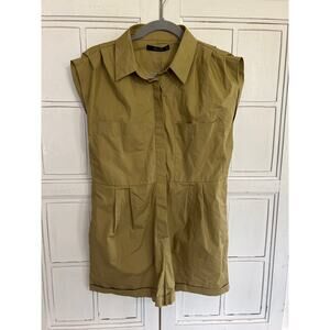 NWT Deluc size small beige jumpsuit size small pockets cotton